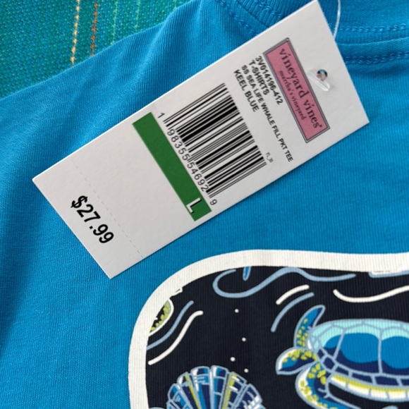 Vineyard Vines Boys Blue Sea Life Whale T-Shirt - Picture 2 of 3